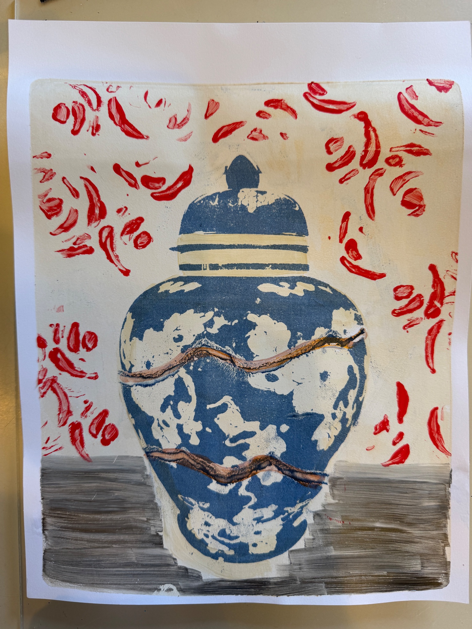 Ginger jar by Kathy