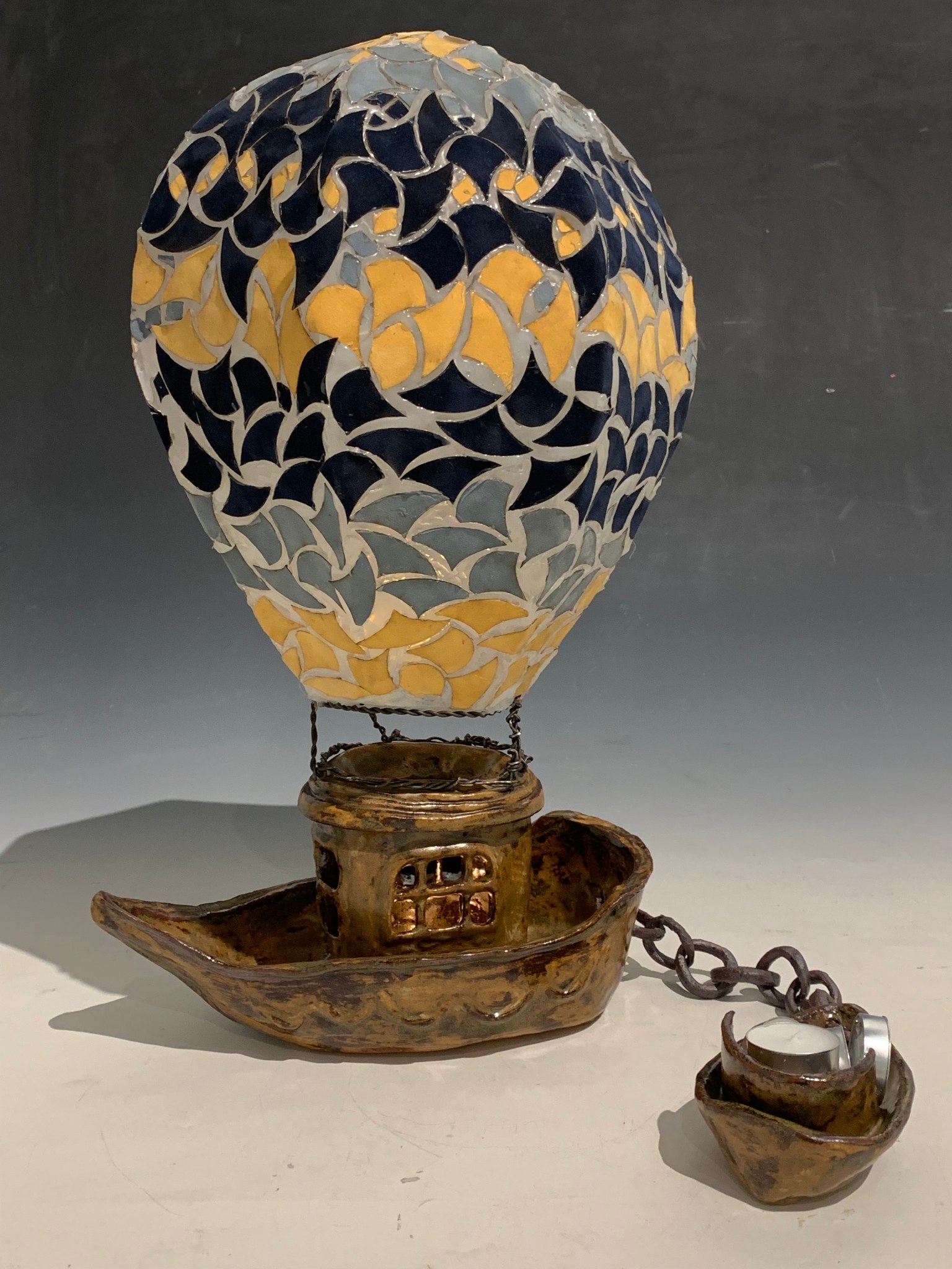 Ceramic Hot Air Balloon Boat by Benoit Soulaan